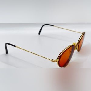 Vintage ViennaLine 1656 40 Gold Oval Sunglasses Frames Only